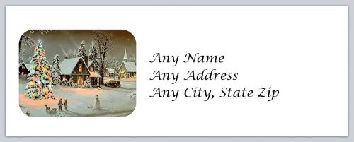 30 Personalized Address Labels Christmas Buy 3 get 1 free (ac456)