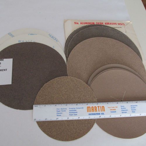 9in-8in aluminum oxide sanding discs, lot for sale