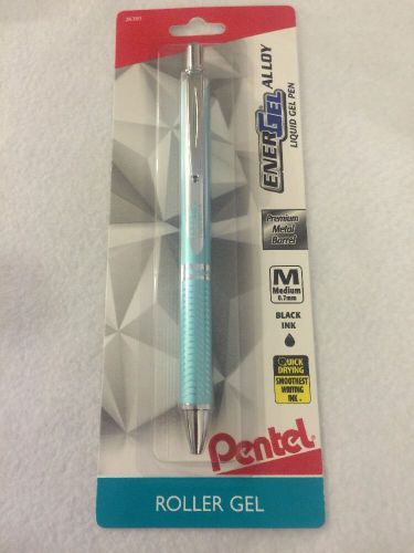 Pentel EnerGel Alloy RT Retractable Liquid Gel Pen - Metal Barrel 0.7mm - Aqua