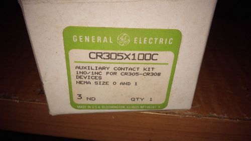GE CR305X100C NEW IN BOX AUX CONT KIT 1 NO 1 NC SEE PICS #B22
