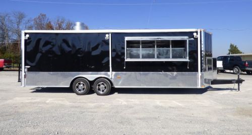Concession trailer black 8.5&#039; x 24&#039; food catering event festival for sale