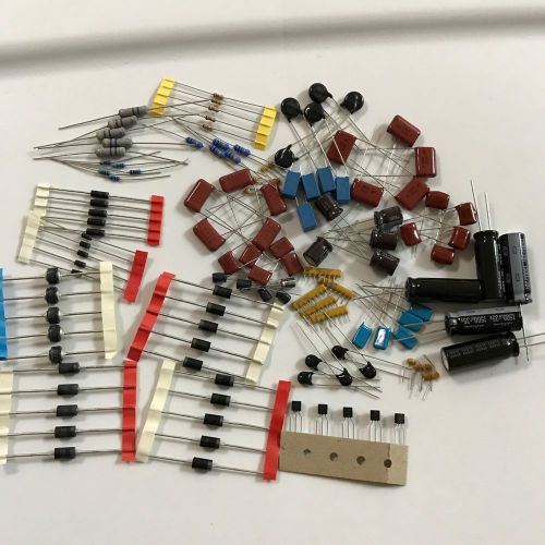 Lot of mixed parts / diodes / resistors / caps / varistor for sale