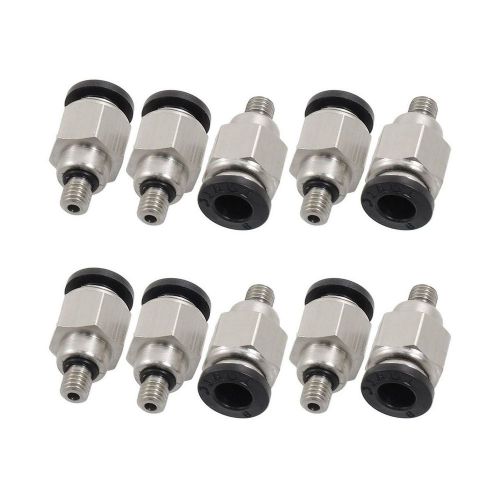 Uxcell 10 pcs 5mm male thread 6mm push in joint pneumatic connector quick fit... for sale