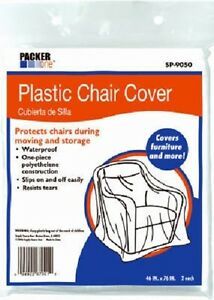 Schwarz 8 Pack, 46&#034; x 76&#034;, Packer One Plastic Chair Covers