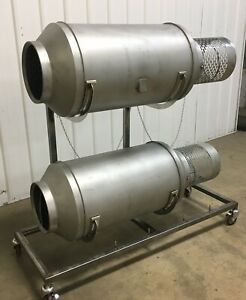 Drum Cart for Donut Sugar Tumbler - Stainless Steel - New