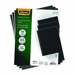 Binding Linen Presentation Covers, Letter, Black (5217001), Black 200 Pack