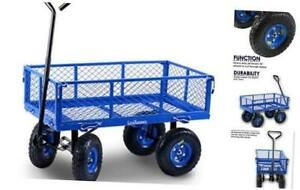 2103Q044A Heavy Duty Lawn/Garden Utility Cart/Wagon With Removable Side