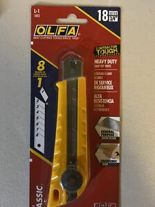 OLFA L-1 Utility Knife 18 mm, 6 in Overall Length, Blades Included: 1
