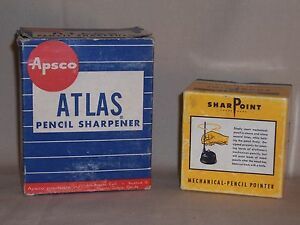 Vintage Atlas Apsco &amp; Sharpoint Eugene Dietzgen Desk Pencil Sharpener Boxes Only