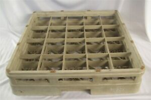 Beige Plastic 20 Compartment Dishwasher Glass Rack Height 3.5&#034;