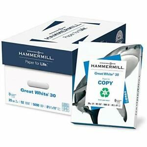Hammermill 86700 Great White Recycled Copy Paper 92 Brightness 20lb 8-1/2 x 1...