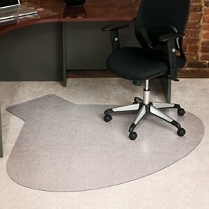ES Robbins Medium Pile Carpet Chair Mat, 66&#034;x60&#034;, Clear