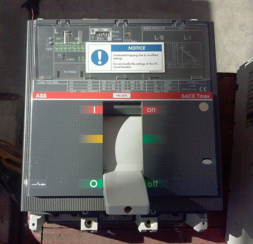 ABB Sace  Tmax T7S 1600A Circuit Breaker PR231/P - USED