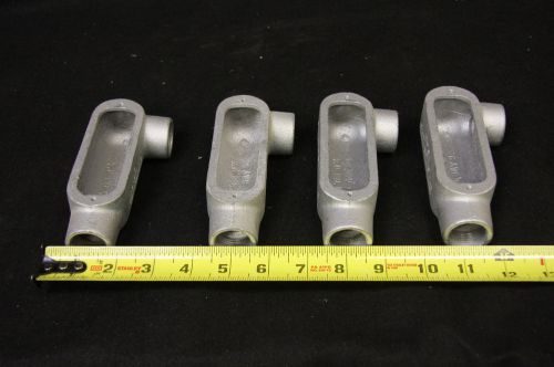 4 pack of gedney ll-75 conduit outlet bodies 3/4&#039;&#039;threaded fitting lot of 7 for sale