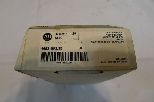 NEW ALLEN-BRADLEY 1492-ERL35 GRAY END RETAINERS  (19 PIECES)