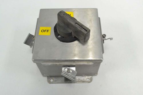 Bussmann bdnf30 enclosed stainless 40a amp 600v-ac 3p disconnect switch b340690 for sale