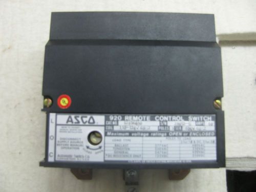ASCO 920 Remote Control Switch 92036030 60A 120V Coil 3 Pole Used