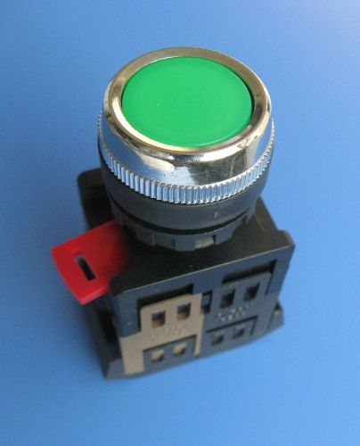 ONPOW HB22 Panel Mounting Green Momentary Push Button Switch AC 600V 10A DPST
