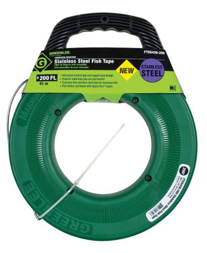 New greenlee ftss438-200 stainless steel fish tape, 200-feet x 1/8-inch for sale