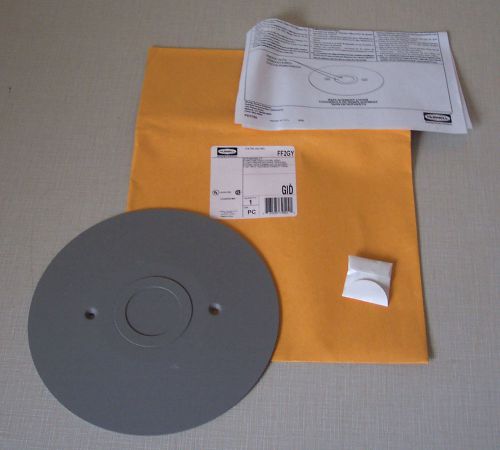 HUBBELL FF2GY FURNITURE FEED COVER GRAY FLUSH FIRE RATED GiD ACCEPT 1-1/4&#034; OR 2&#034;