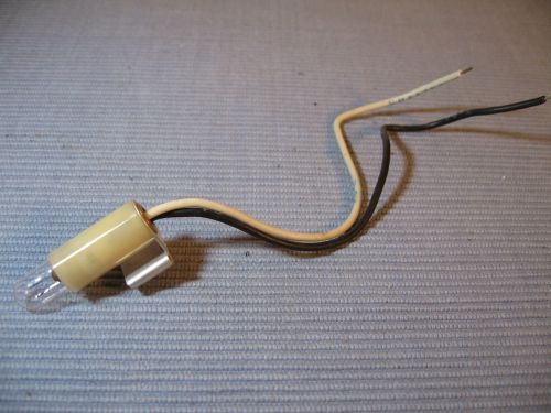 White lamp holder for single bayonet lamps, with 6 volt lamp &amp; bracket, new for sale