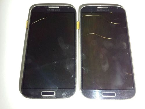 Lot of 2 broken LCD Touch Digitizer Display Screens for SAMSUNG GALAXY S4 I9500