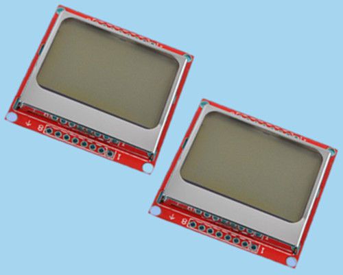 2pcs dot matrix lcd display module blue backlight nokia 5110 3.3v for sale