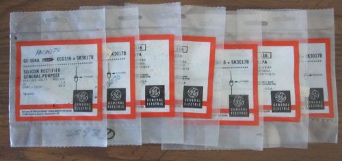 Silicon Rectifier Diode GE-504A Cross to NTE116 ECG116 SK3017B - Lot of 7