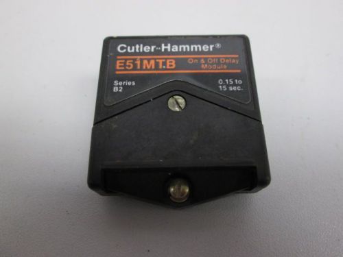 NEW CUTLER HAMMER E51MTB 0.15-15 TIMER LOGIC MODULE ON OFF DELAY D256660
