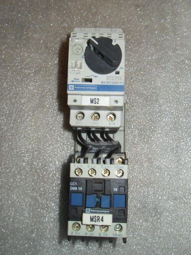 (Y6-6) 1 USED TELEMECANIQUE GV2-P06 STARTER W/ LC1-D09-10 CONTACTOR