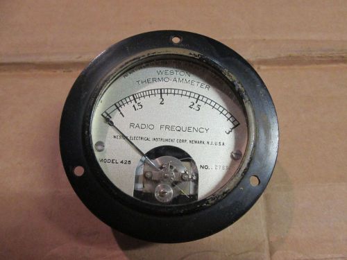 Weston thermo-ammeter meter radio frequency model 424 for sale