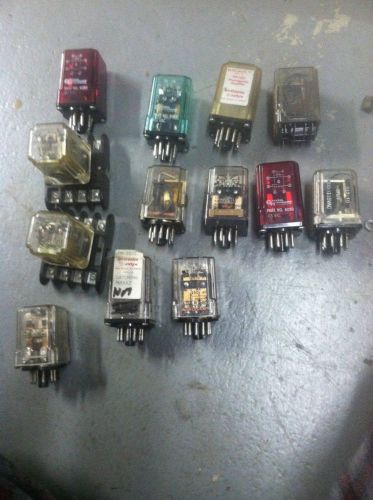 Lot 13 Potter &amp; Brumfield AMF  8 Prong Coil Power Relay photoelectric amplifier