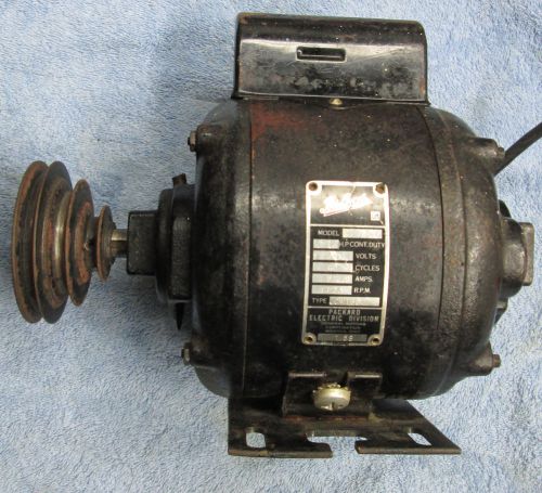 Vintage Antique  PACKARD GM 1/3 HP Horse Power Electric Motor ! WORKING!