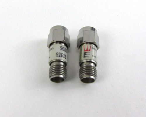 Lot of (2) weinschel 5685-.1 attenuator sma/female connectors =nos= for sale