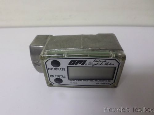 Used great plains industries 1&#034; fnpt electronic digital flow meter, 3s30gm for sale