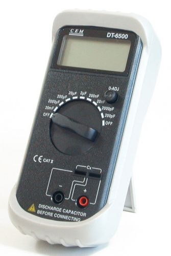 DT6500 Digital High Accuracy Capacitance Meter 0.1 pF to 20 mF Test 8.2 - 820 Hz