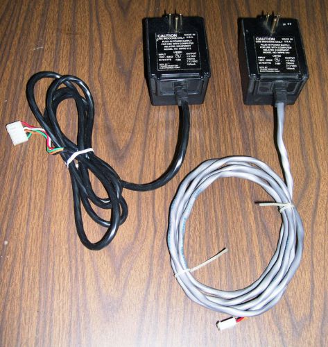2 Wall Mount  Power Supplies  in 120V, 20W, out +5VDC 750mA +&amp; -12VDC 150mA NOS