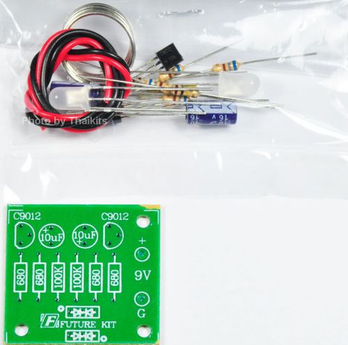 LED FLASHER 2 COLOUR 2 DOT [ Uuassembled Kit ] for beginner electronic soldering