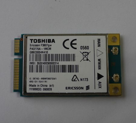TOSHIBA F3607GW 3G Card WIFI Module WWAN EVDO EDGE WCDMA  FOR ACER/ASUS/DEL 5540