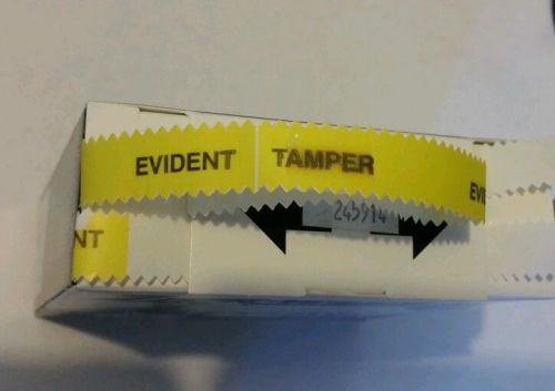 Evidence Tape Strips imprint yellow tampering 2/box faxing/copying