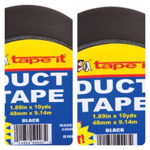 Set of 2: Tape-It Black Colored Duct Tape, 10-yd. Rolls