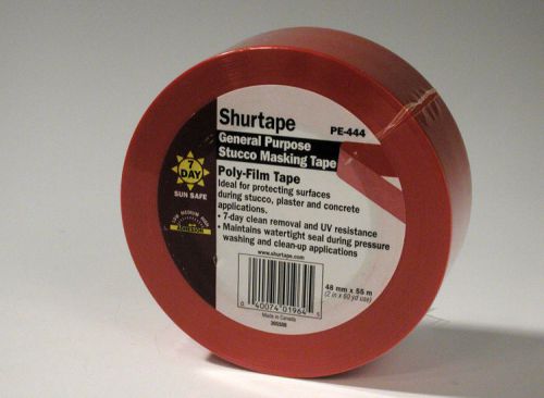 Lot of 3 shurtape 2&#034; x 60 yds red stucco masking tape pe-444 - 48mm x 55m canada for sale