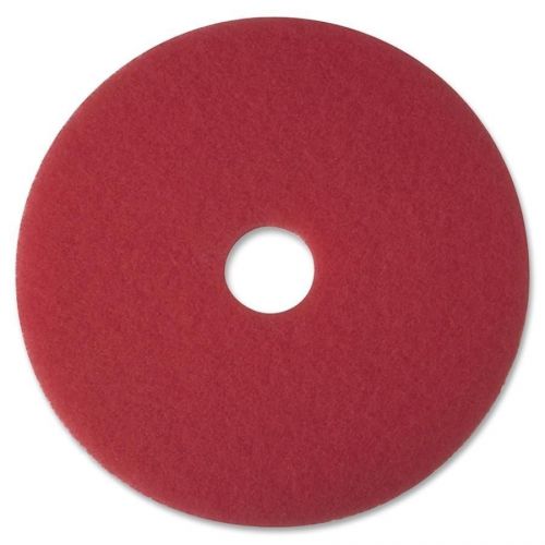 3M Buffer Pad, Removes Scuff Marks, 16&#034;, 5/Ct, Red [ID 136945]
