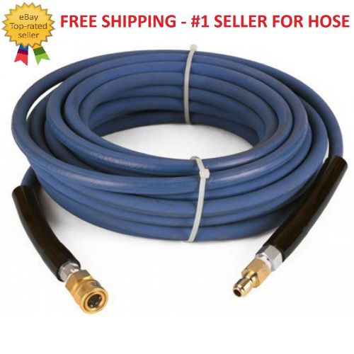 50 ft 3/8&#034; blue non-marking 4000psi pressure washer hose w/ qc&#039;s - free shipping for sale