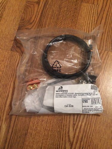 Wireless solutions gk-s38 grounding kit for 3/8&#034; or 1/4&#034; coax nib sku 67985 for sale