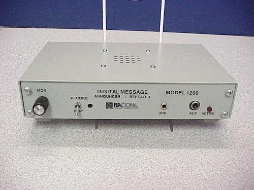 Racom-model 1200fe-2.0-c message recorder w/feedback eliminator and/or rack mnt. for sale
