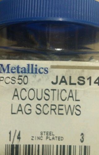 Acoustical lag screw 1/4 X 3 (50pcs) zinc