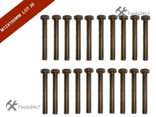 Lot of 20 brand new m12x90gm a2 stainless fully threaded bolt screw hexagon for sale
