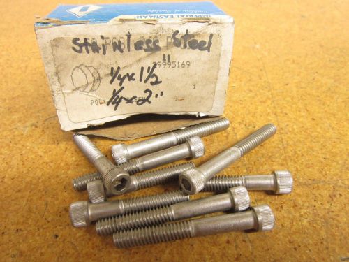Hex shoulder bolts (6) 2&#034; long and (3) 1-1/2&#034; long 1/4&#034;x1-1/8 thread length new for sale