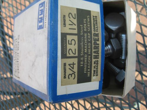 stainless 3/4x1 1/2 nc machine bolts
